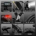 ORLMS 26" TS60 9000W Dual Motor Electric Bike