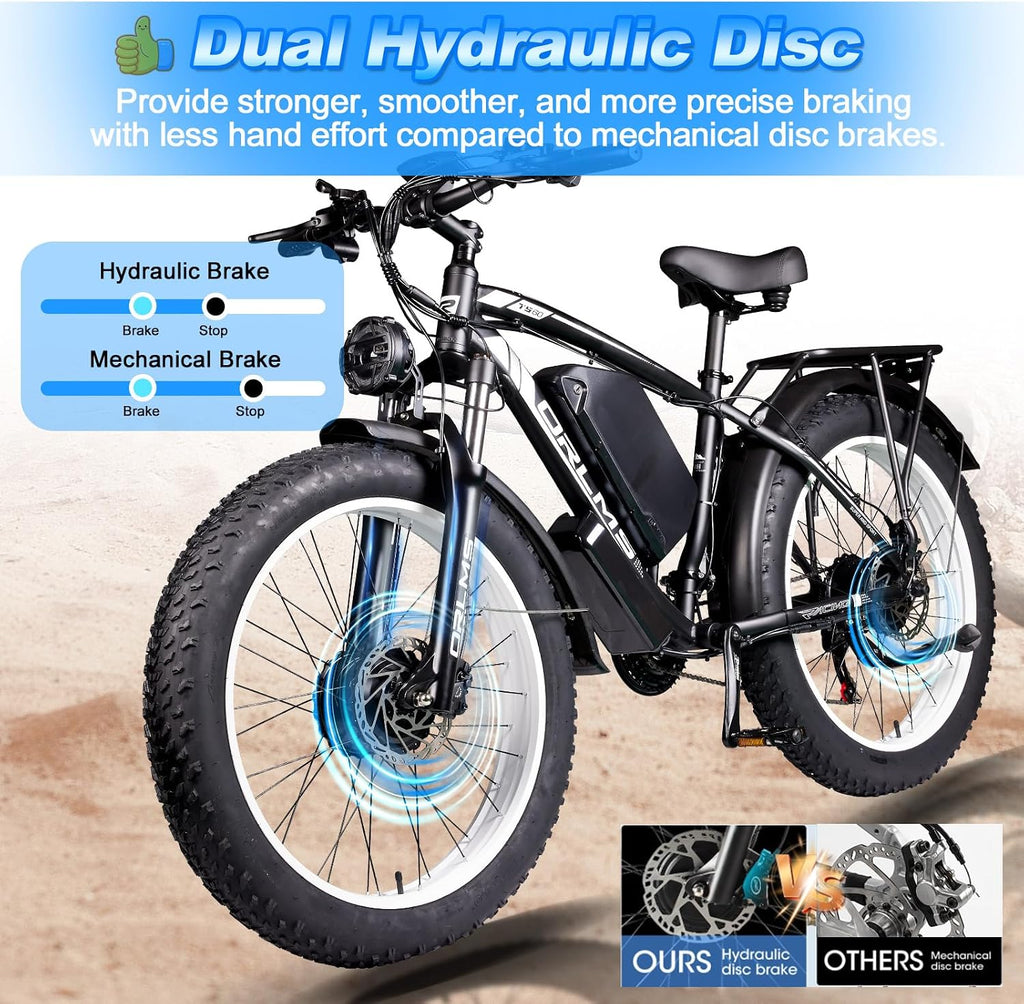 ORLMS 26" TS60 9000W Dual Motor Electric Bike