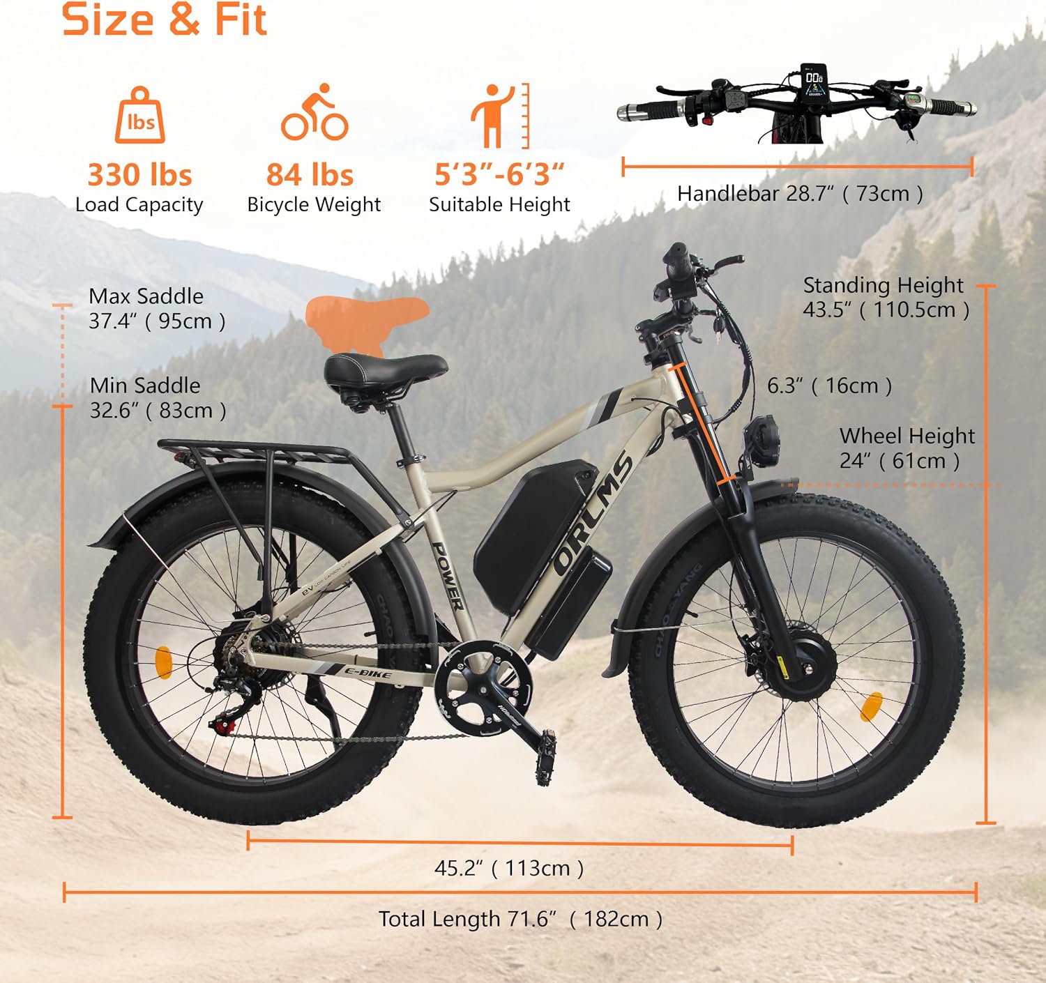 ORLMS 24" MX500 Dual Motor Electric Bike