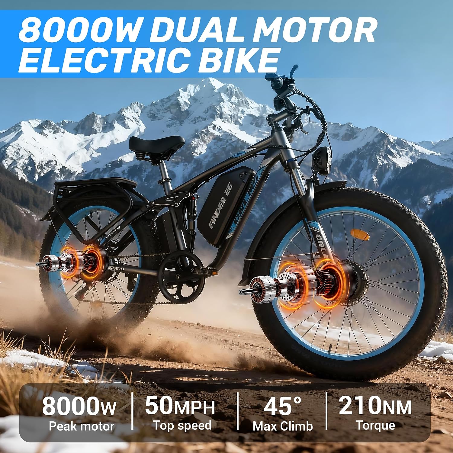 ORLMS 60V V3 8000W Dual Motor Electric Bike